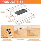 3 Tiered Acrylic Display Stands for Cupcake Stand, Perfume Shelf Organizer, Figure and Funko Pop Display, No, alternate view