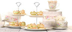 3 Tiered Cake Stand Noble Wedding Dessrt Tower Tray Cupcake Plates Holder for Birthday Party Baby Shower, alternate view 6