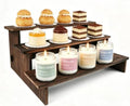 3 Tiered Cupcake Stand - 30s Quick Assembly, Easy Carry&Store in Rustic