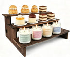 3 Tiered Cupcake Stand - 30s Quick Assembly, Easy Carry&Store in Rustic