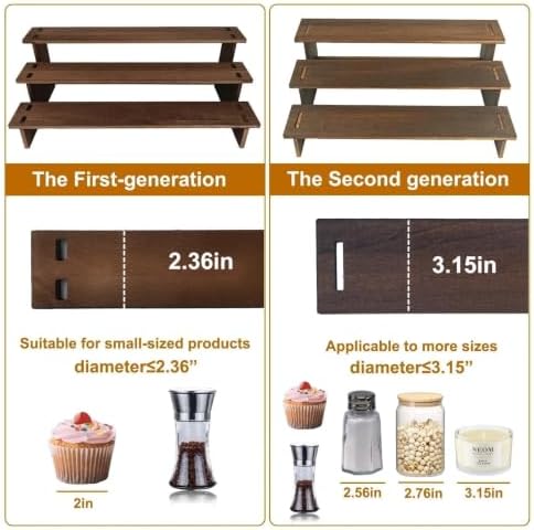 3 Tiered Cupcake Stand - 30s Quick Assembly, Easy Carry&Store in Rustic, alternate view 6
