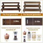 3 Tiered Cupcake Stand - 30s Quick Assembly, Easy Carry&Store in Rustic, alternate view 6