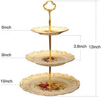 3 Tiered CupCake Stand, 6-8-10 inch Flowering Shrubs Pattern in Flowering Shrubs, alternate view 3