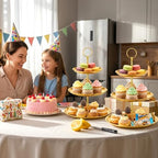 3 Tiered Gold Cupcake Stand, 2 Pack Stainless Steel Dessert Display Tower with Food-Grade Gold Coating, Holds 24, alternate