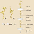 3 Tiers Cake Tray Stand Handle 3 Set Metal Cake Stands Holder Cupcake Dessert Plate Hardware Fitting Holder Rod, alternate