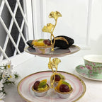 3 Tiers Cake Tray Stand Handle 3 Set Metal Cake Stands Holder Cupcake Dessert Plate Hardware Fitting Holder Rod, alternate