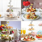 3 Tiers Cake Tray Stand Handle 3 Set Metal Cake Stands Holder Cupcake Dessert Plate Hardware Fitting Holder Rod, alternate