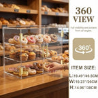 3 Tiers Countertop Bakery Display Case in Transparent, alternate view 6