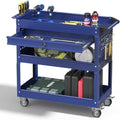 3 Tray Rolling Tool Cart with Drawers, 400 LBS Capacity Mechanic Tool Cart on Wheels, Heavy Duty Utility Cart