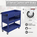 3 Tray Rolling Tool Cart with Drawers, 400 LBS Capacity Mechanic Tool Cart on Wheels, Heavy Duty Utility Cart, alternate view