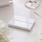 3" White Acrylic Stand | 20 Pack 3mm Slot Wedding Sign Holders, Perfect for Wedding, Table Number, Exhibition, alternate view