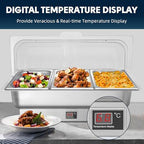 3 x 3QT Electric Chafing Dish with Knob Temperature Control, alternate view 4