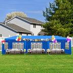 30 * 10 Canopy Tent, Waterproof Party Tent for Outdoor Events, Blue in Blue, alternate view 2