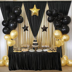 30×14ft Wrinkle Free Black Backdrop Curtain for Parties Wedding,6 Panels 5×14ft Height Soft Silky Polyester, alternate view 6