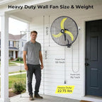 30" Eco BLDC Motor Powerful Airflow Quiet Industrial Wall Fan, alternate view 2