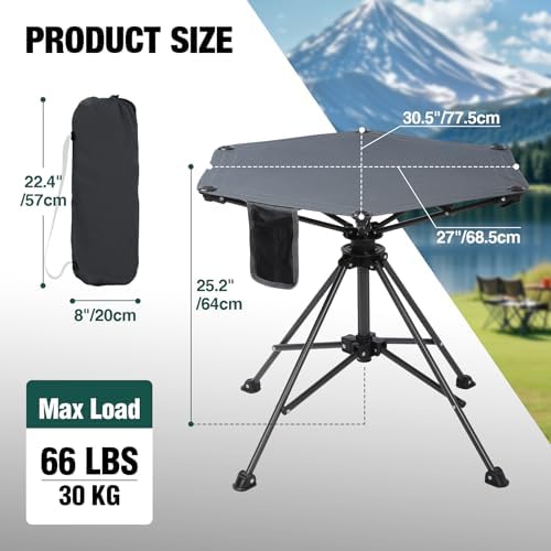 30" Folding Bar Height Table, Lightweight Portable Outdoor Bar Table, alternate view 3