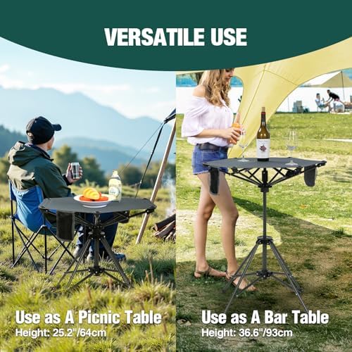 30" Folding Bar Height Table, Lightweight Portable Outdoor Bar Table, alternate view 4