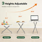 30" Folding Table | White | Portable Plastic Table, alternate view 4