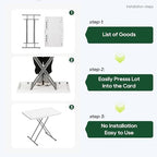 30" Folding Table | White | Portable Plastic Table, alternate view 6