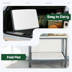 30" Folding Table | White | Portable Plastic Table, alternate view 7