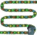 30 FT Pre-Lit Christmas Garland Decorations, 100 LED Lighted Artificial Pine Garlands with 8 Modes, Green