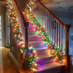 30 FT Pre-Lit Christmas Garland Decorations, 100 LED Lighted Artificial Pine Garlands with 8 Modes, Green, alternate view 4