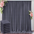 30 ft x 10 ft Wrinkle Free Charcoal Backdrop Curtain for Parties, Dark Grey Polyester Photo Backdrop Drapes for