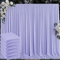 30 ft x 10 ft Wrinkle Free Lavender Backdrop Curtain for Parties, Polyester Light Purple Photo Backdrop Drapes 6