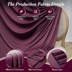 30 ft x 10 ft Wrinkle Free Maroon Backdrop Curtain for Parties, Polyester Burgundy Photo Backdrop Drapes 6, alternate view 4
