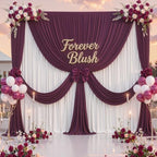 30 ft x 10 ft Wrinkle Free Maroon Backdrop Curtain for Parties, Polyester Burgundy Photo Backdrop Drapes 6, alternate view 6