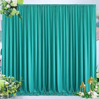 30 ft x 10 ft Wrinkle Free Turquoise Backdrop Curtains for Parties, Thick Polyester Teal Photo Backdrop Drape, alternate view
