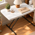30 Inch Folding Table, Adjustable Height Portable Folding Table, Foldable TV Tray Table, Small Laptop Desk &