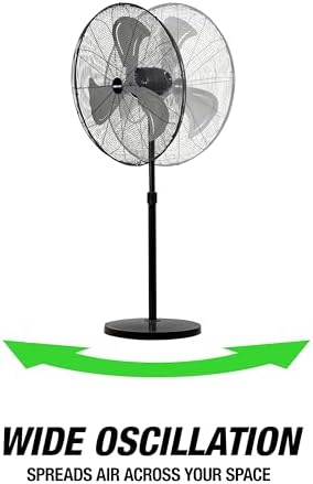 30 Inch Oscillating Pedestal Fan 7800 CFM with Adjustable Height, alternate view 7