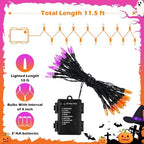 30 LED Battery Halloween String Lights Fairy Home Decorations Orange Purple, alternate view 3