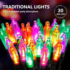 30 LED Battery Halloween String Lights House Decoration Purple Orange Green, alternate view 6