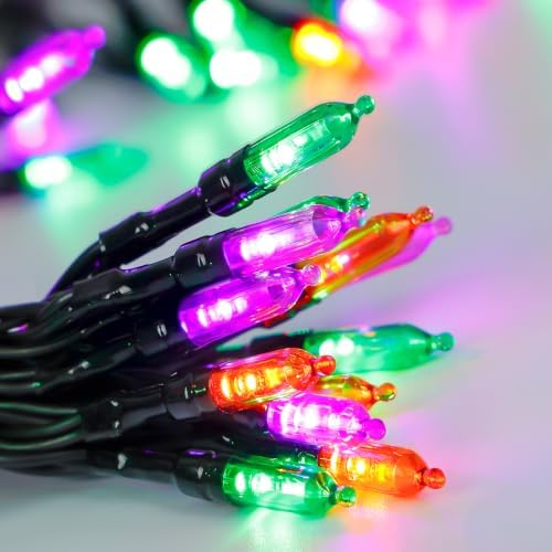 30 LED Battery Halloween String Lights House Decoration Purple Orange Green, alternate view 7