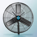 30" Outdoor Rated IPX4 Water-Resistant Oscillating Wall Mount Fan - High Velocity Heavy Duty Metal Fan for