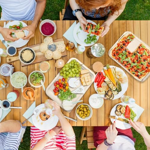 30 Pack 14 Inch Disposable Food Trays for Party, Compostable Large Paper Plates, Heavy Duty Food Serving Trays, alternate