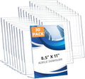 30 Pack Acrylic Sign Holder 8.5 x 11, Clear Plastic Display Stands for Tabletop, L-Shape Acrylic Stands for
