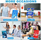 30 Pack Acrylic Sign Holder 8.5 x 11, L Shape Clear Plastic Display Stand, Slanted Back Picture Frame Menu Flyer, alternate