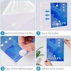 30 Pack Acrylic Sign Holder 8.5 x 11 Wall Mount, Vertical & Horizontal Use, Wall Sign Holders Memo Document Menu, alternate