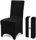 30 Pack Black Stretch Chair Covers, Spandex Dining Chair Slipcovers, Wrinkle Resistant Reusable Covers for