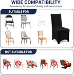 30 Pack Black Stretch Chair Covers, Spandex Dining Chair Slipcovers, Wrinkle Resistant Reusable Covers for, alternate view 5