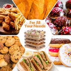 30 Pack Catering Trays Clear Lids 10.31 x 7.32 x 1.89 in Kraft in Transparent, alternate view 3