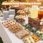 30 Pack Catering Trays Clear Lids 10.31 x 7.32 x 1.89 in Kraft in Transparent, alternate view 5