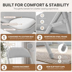 30 Pack Gray Padded Folding Chairs with Metal Frame, alternate view 5