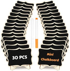 30 Pack Mini Chalkboard Signs, Food Labels for Party Buffet, Polygonal in Black