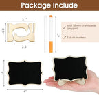 30 Pack Mini Chalkboard Signs, Food Labels for Party Buffet, Polygonal in Black, alternate view 2