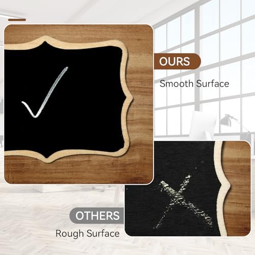 30 Pack Mini Chalkboard Signs, Food Labels for Party Buffet, Polygonal in Black, alternate view 4