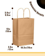 30-Packs Brown Gift Bags with Handles Bulk 13''x5 x10 Large Size Kraft Paper Bags Multiple Uses (Large Size) in, alternate